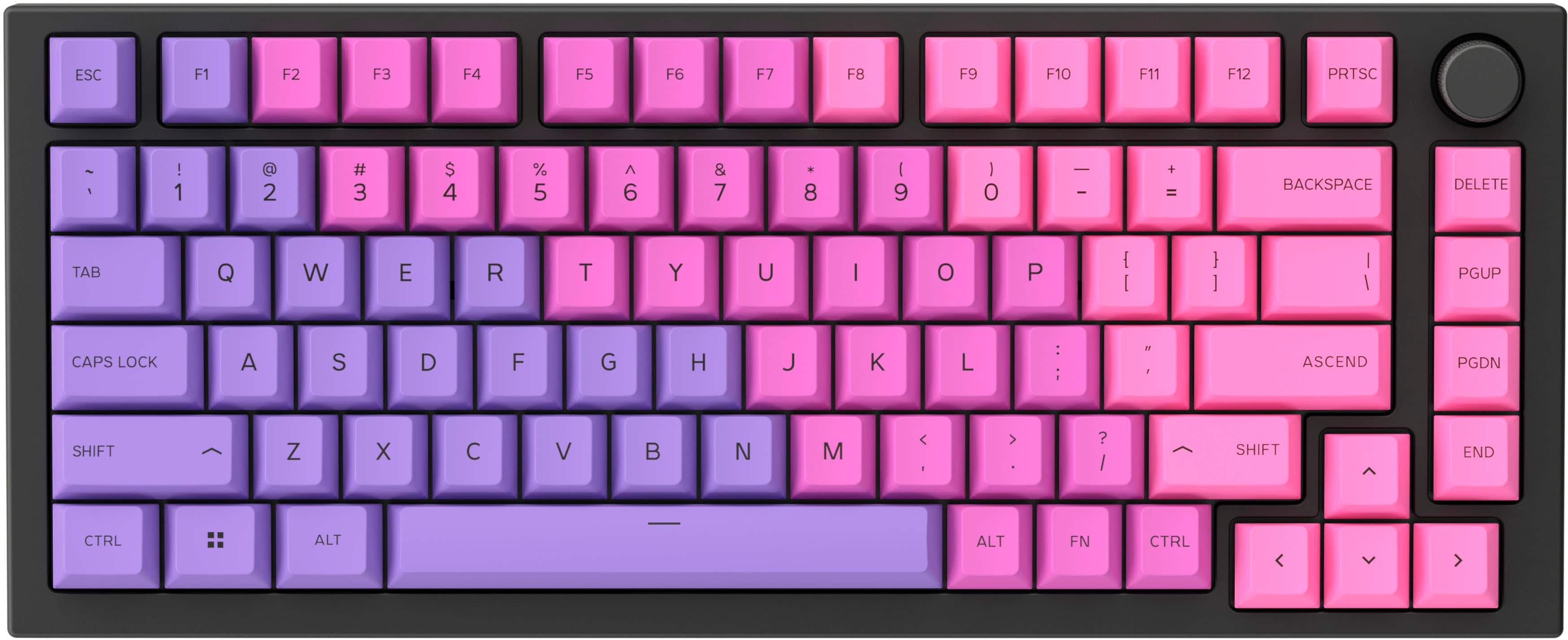 Alt View 12. Glorious - GPBT Dye Sublimated Keycaps 114 Keycap Set for 100% 85% 80% TKL 60% Compact 75% Mechanical Keyboards - Nebula.