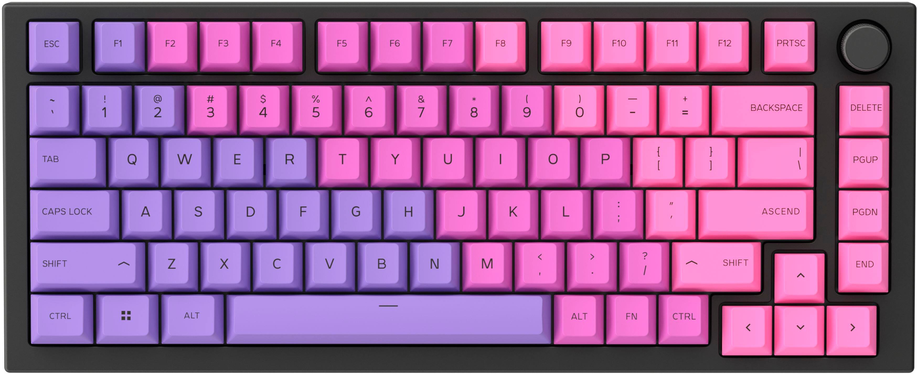 Alt View 12. Glorious - GPBT Dye Sublimated Keycaps 114 Keycap Set for 100% 85% 80% TKL 60% Compact 75% Mechanical Keyboards - Nebula.