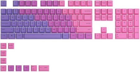 Glorious - GPBT Dye Sublimated Keycaps 114 Keycap Set for 100% 85% 80% TKL 60% Compact 75% Mechanical Keyboards - Nebula
