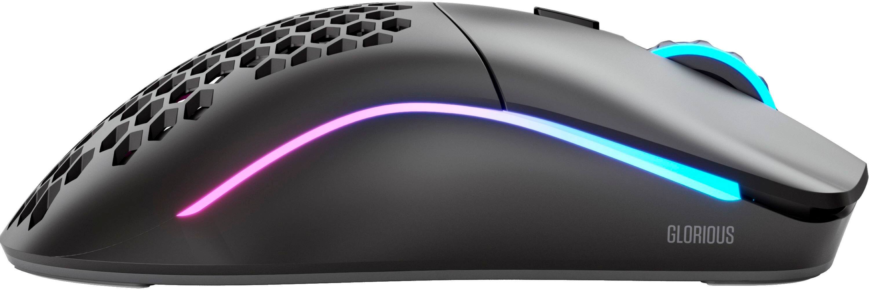 Alt View 11. Glorious - Glorious - Model O Minus Wireless Optical Honeycomb RGB Gaming Mouse - Matte Black.