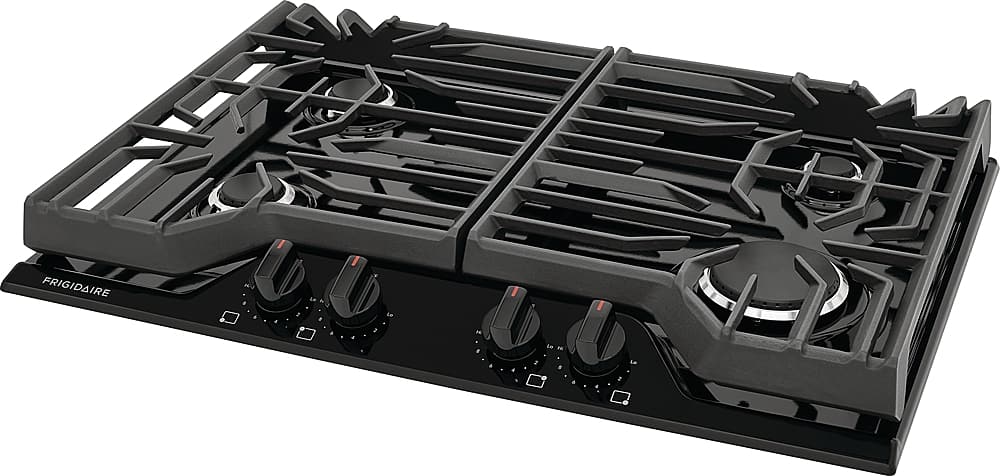 Angle. Frigidaire - 30" Built-In Gas Cooktop - Black.