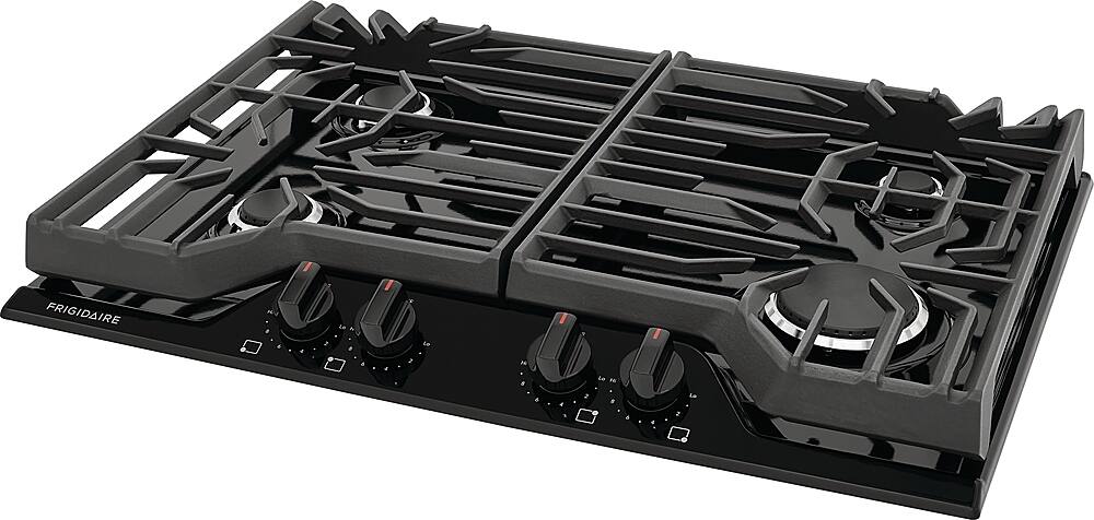 Angle. Frigidaire - 30" Built-In Gas Cooktop - Black.