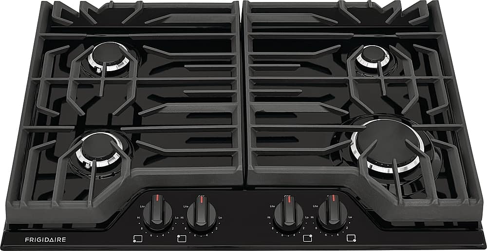Front. Frigidaire - 30" Built-In Gas Cooktop - Black.