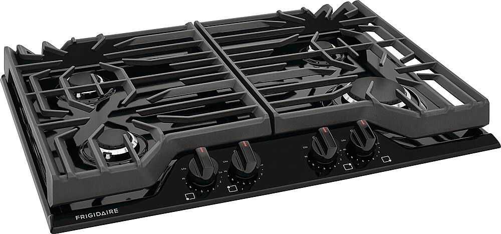 Left. Frigidaire - 30" Built-In Gas Cooktop - Black.