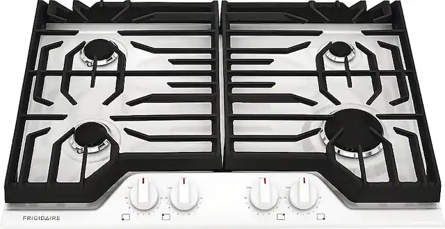 Front. Frigidaire - 30" Built-In Gas Cooktop - White.