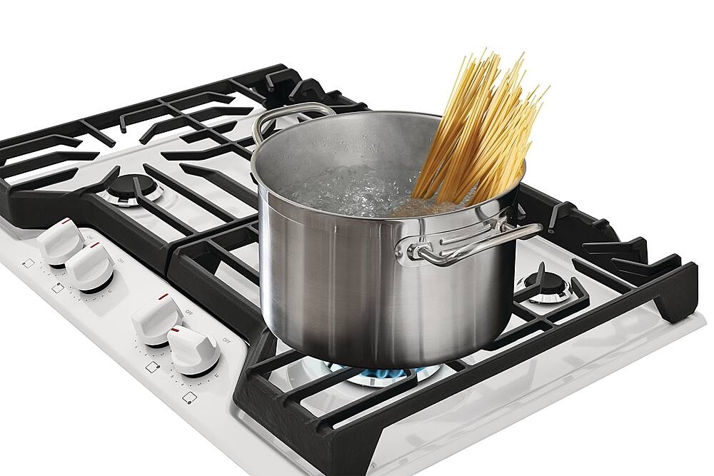 Alt View 15. Frigidaire - 30" Built-In Gas Cooktop - White.