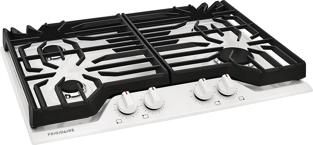 Left. Frigidaire - 30" Built-In Gas Cooktop - White.