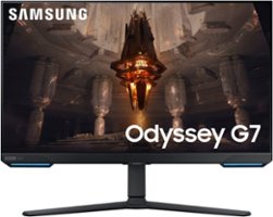 Samsung - Odyssey G7 28” 4K UHD IPS AMD FreeSync Premium Pro & G-Sync Compatible Smart Gaming Monitor (DisplayPort, HDMI) - Black - Front_Zoom