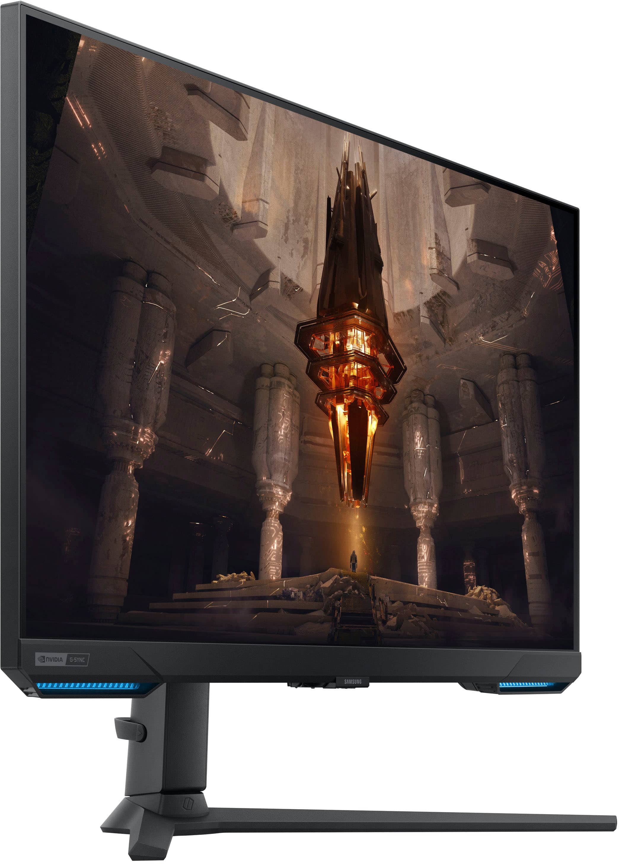 Alt View 19. Samsung - Odyssey G7 28” 4K UHD IPS AMD FreeSync Premium Pro & G-Sync Compatible Smart 144Hz 1ms Gaming Monitor - Black.