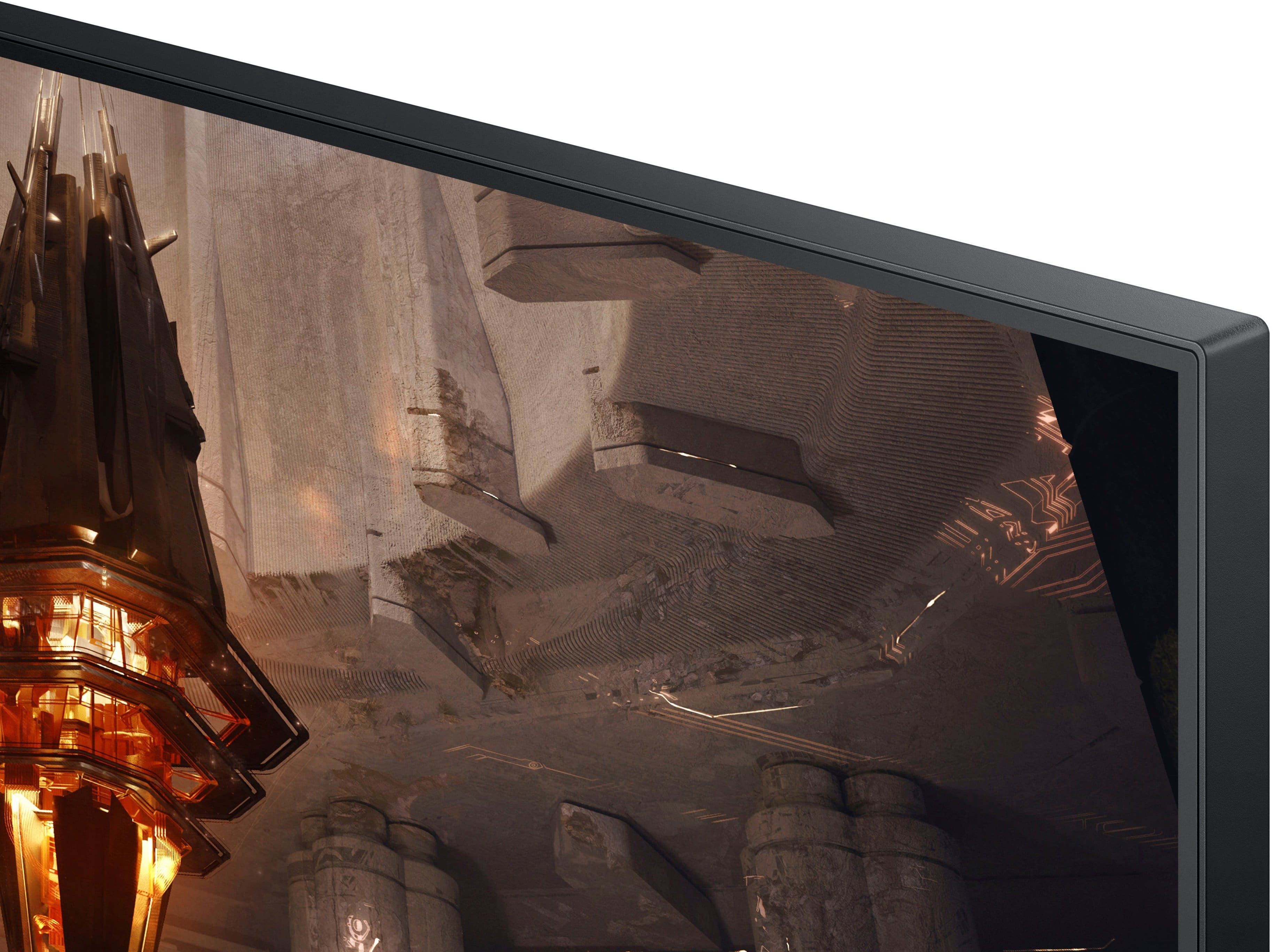 Alt View 21. Samsung - Odyssey G7 28” 4K UHD IPS AMD FreeSync Premium Pro & G-Sync Compatible Smart 144Hz 1ms Gaming Monitor - Black.