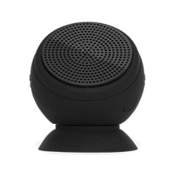 Speaqua - Barnacle Pro Portable Waterproof Bluetooth Speaker with Built in Storage (2,000 songs) - Manta Ray Black - Front_Zoom