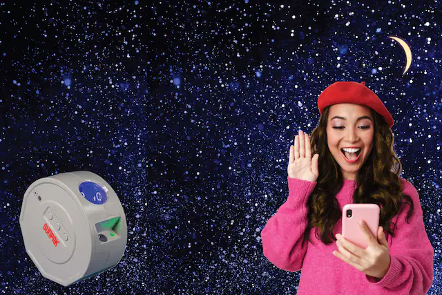 Angle. Sunpak - Multi-Angle Galaxy Projector with Bluetooth and Built-in Speaker - Light Gray.