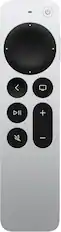 Front. Apple - Siri Remote (3rd Generation)(Latest Model) - Silver.