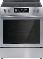 Frigidaire - 5.3 Cu. Ft. Freestanding Electric Range with Convection Bake - Stainless Steel - Front_Zoom