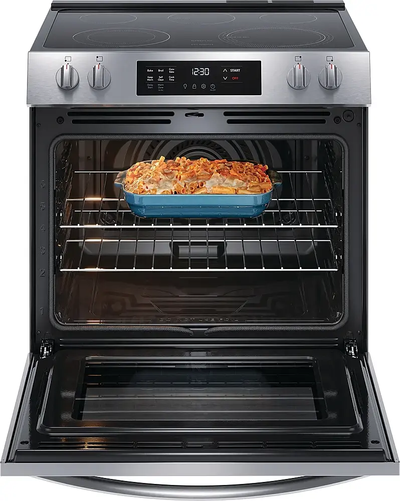 Alt View 11. Frigidaire - 5.3 Cu. Ft. Freestanding Electric Range with Convection Bake - Stainless Steel.
