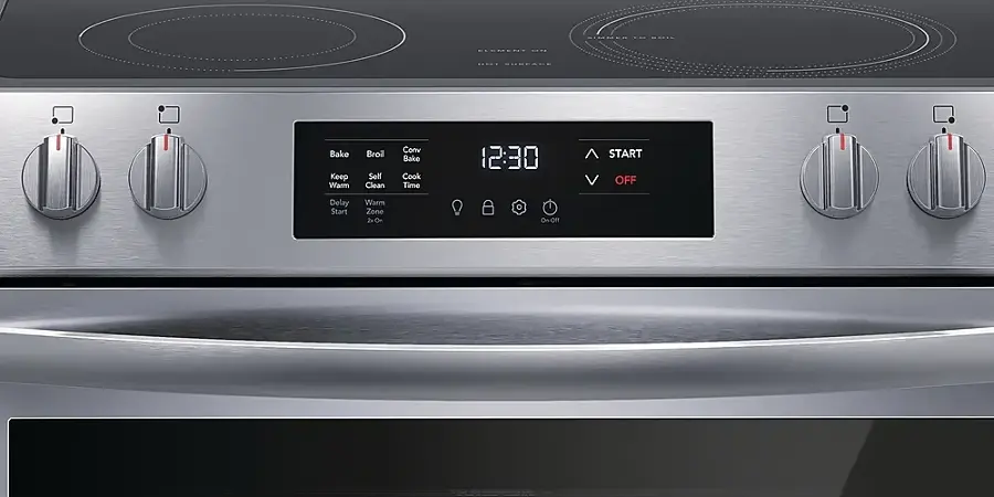 Alt View 12. Frigidaire - 5.3 Cu. Ft. Freestanding Electric Range with Convection Bake - Stainless Steel.
