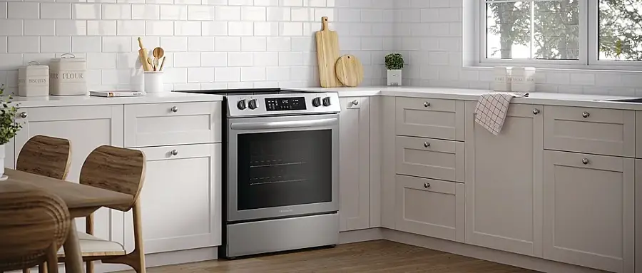 Alt View 14. Frigidaire - 5.3 Cu. Ft. Freestanding Electric Range with Convection Bake - Stainless Steel.