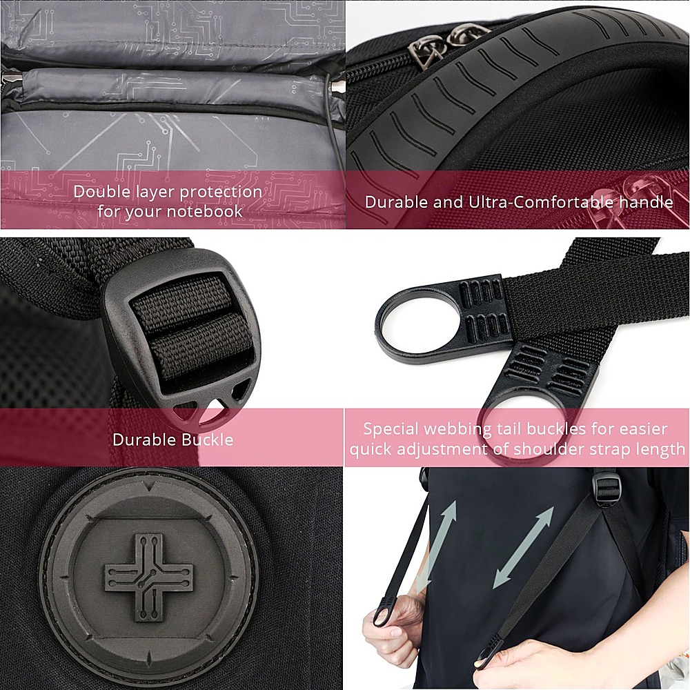 Swissdigital Design TERABYTE Carrying Case Black/Red J16BTFB-41 - Best Buy