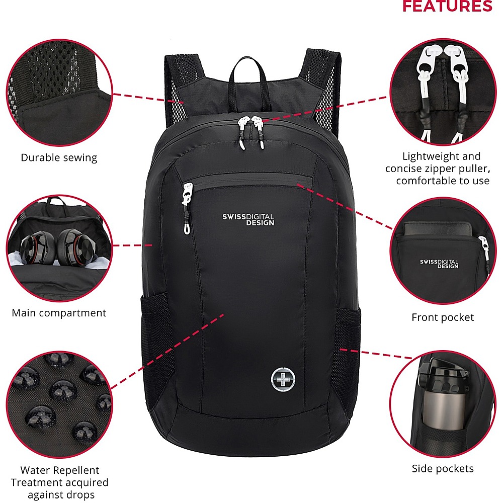 Swissdigital Design Seagull Carrying Case Black SD1595-01 - Best Buy