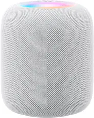 Front. Apple - HomePod (2nd Generation) Smart Speaker with Siri - White.
