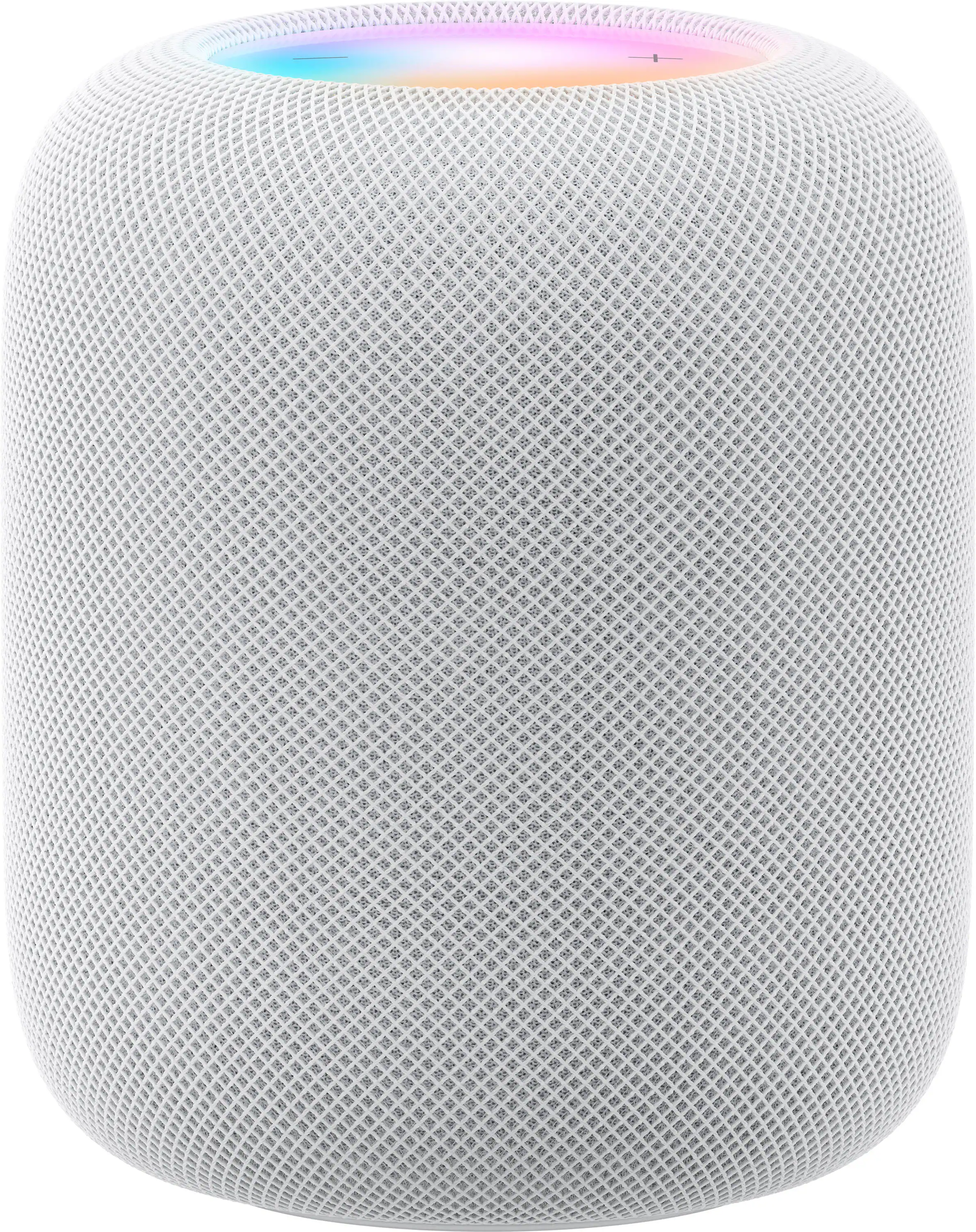 Front. Apple - HomePod (2nd Generation) Smart Speaker with Siri - White.
