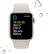 Back. Apple - Apple Watch SE 2nd Generation(GPS + Cellular) 40mm Aluminum Case with Starlight Sport Band - S/M - Starlight.