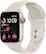 Front. Apple - Apple Watch SE 2nd Generation(GPS + Cellular) 40mm Aluminum Case with Starlight Sport Band - S/M - Starlight.
