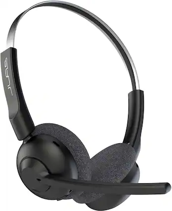 Front. JLab - GO Work Pop Wireless On-Ear Headset - Black.