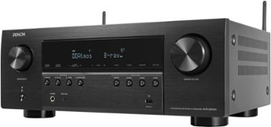 Denon - AVR-S970H 90W 7 Ch Bluetooth Capable HDR Compatible with HEOS and Dolby Atmos 8K Ultra HD AV Home Theater Receiver - Black - Front_Zoom
