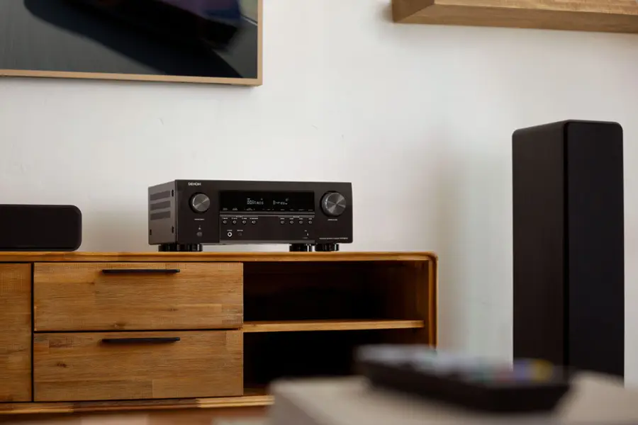 Alt View 14. Denon - AVR-S970H 90W 7 Ch Bluetooth Capable HDR Compatible with HEOS and Dolby Atmos 8K Ultra HD AV Home Theater Receiver - Black.