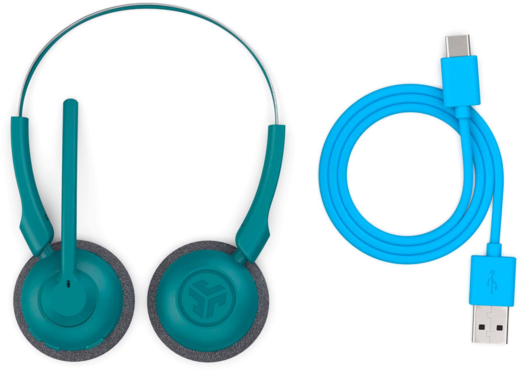 Alt View 12. JLab - GO Work Pop Wireless On-Ear Headset - Teal.