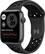 Front. Apple - Refurbished Apple Watch Nike Series 6 (GPS) 44mm Aluminum Case with Anthracite/Black Nike Sport Band - Space Gray.