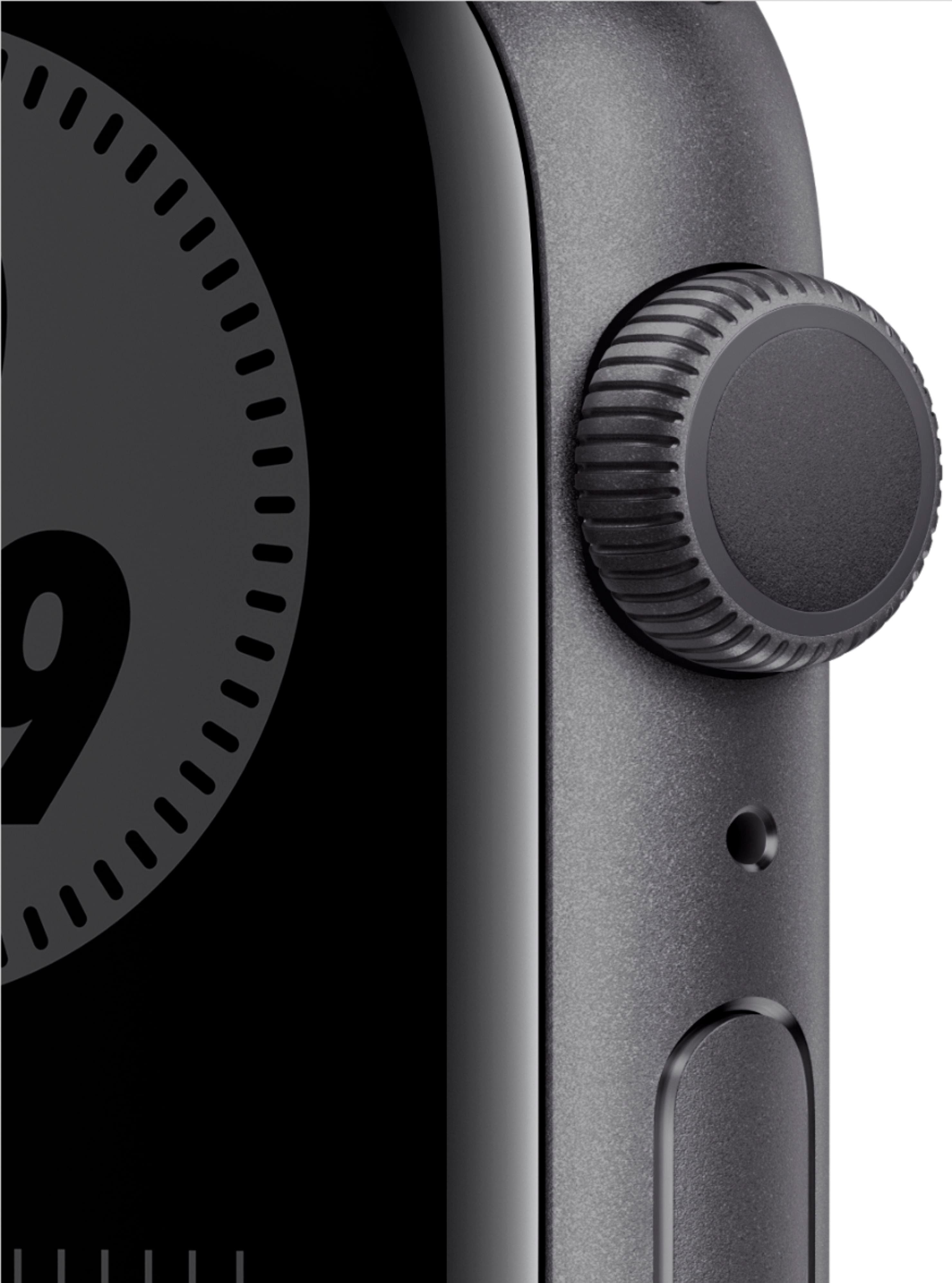 Alt View 11. Apple - Refurbished Apple Watch Nike Series 6 (GPS) 44mm Aluminum Case with Anthracite/Black Nike Sport Band - Space Gray.