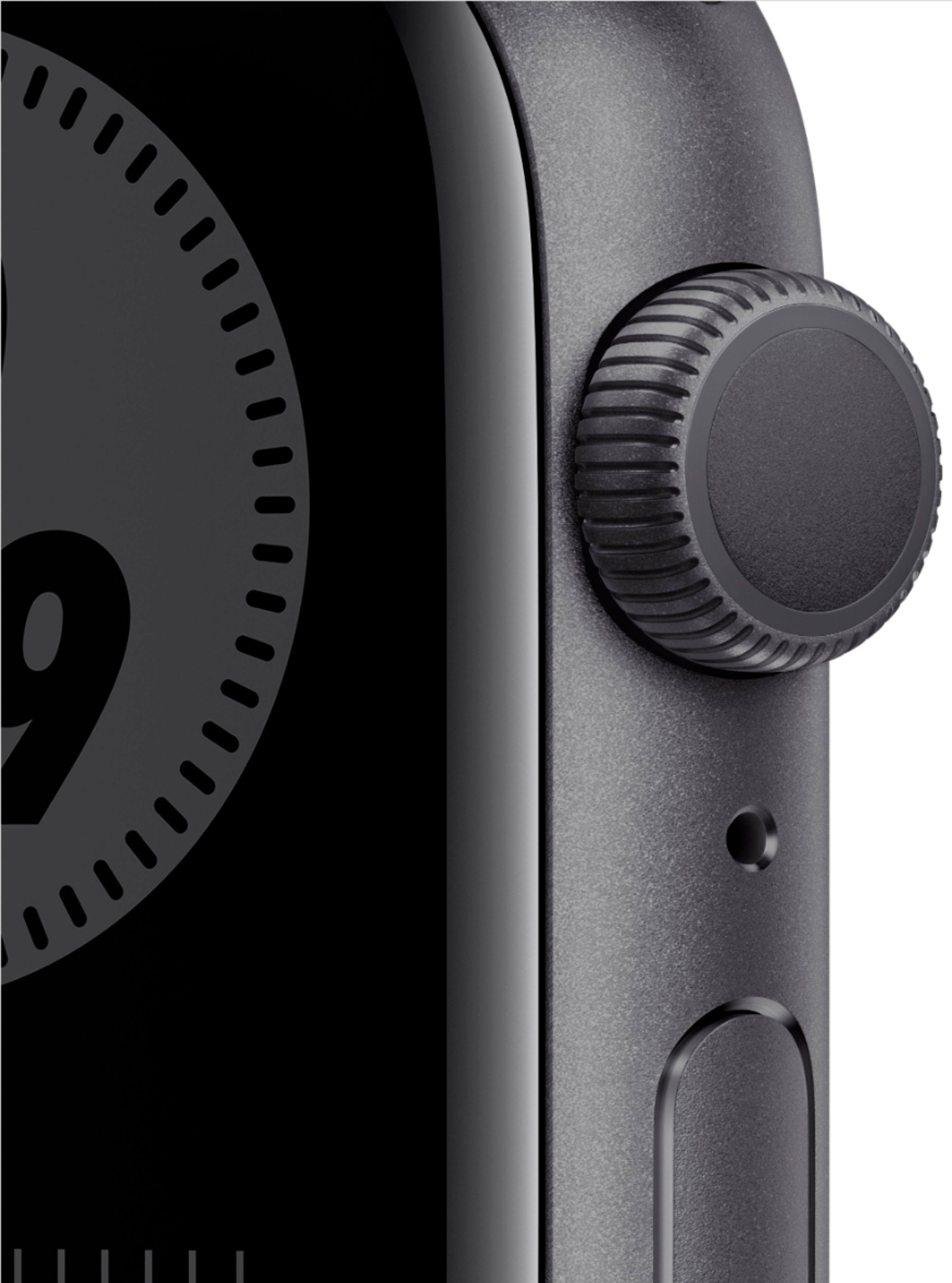 Alt View 11. Apple - Refurbished Apple Watch Nike Series 6 (GPS) 44mm Aluminum Case with Anthracite/Black Nike Sport Band - Space Gray.