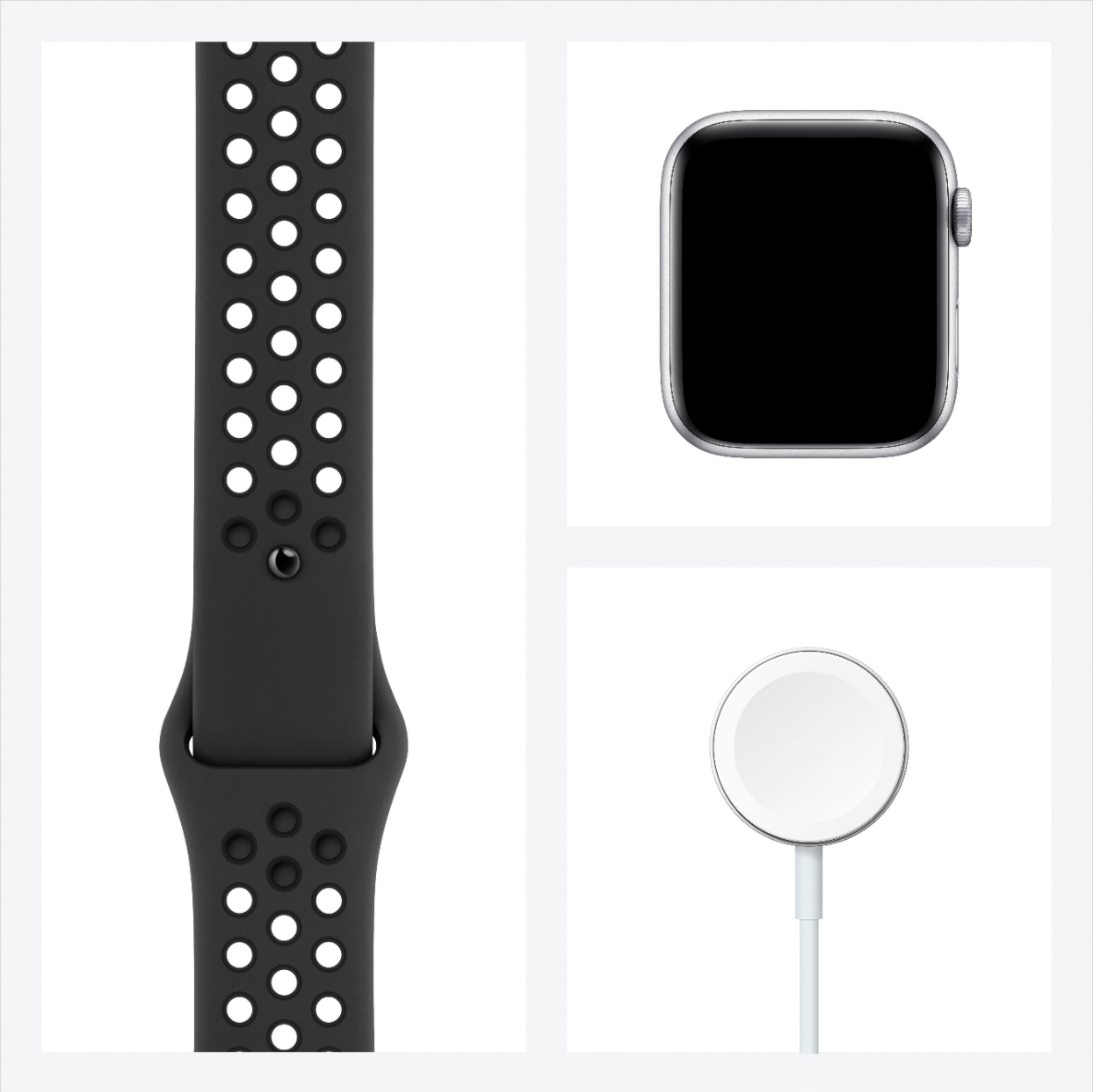 Alt View 15. Apple - Refurbished Apple Watch Nike Series 6 (GPS) 44mm Aluminum Case with Anthracite/Black Nike Sport Band - Space Gray.