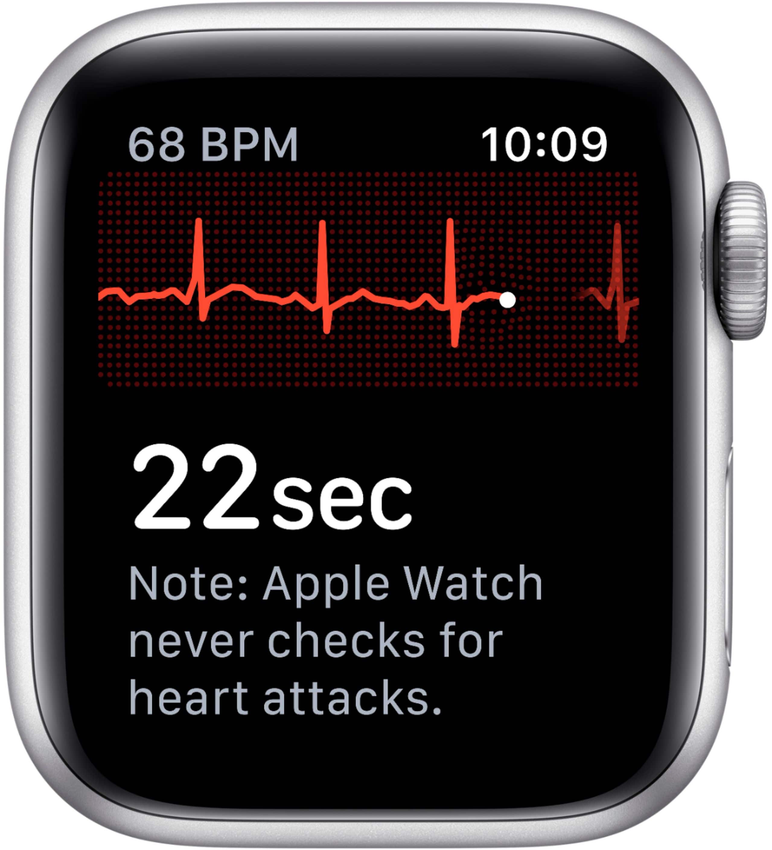 Alt View 14. Apple - Geek Squad Certified Refurbished Apple Watch Series 5 (GPS) 40mm Aluminum Case with White Sport Band - Silver Aluminum.