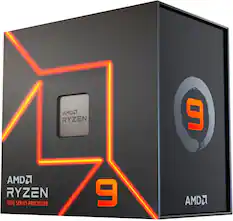 Front. AMD - Ryzen 9 7900X 12-core - 24-Thread 4.7 GHz (5.6 GHz Max Boost) Socket AM5 Desktop Processor - Silver.