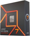 Front. AMD - Ryzen 7 7700X 8-core - 16-Thread 4.5GHz (5.4 GHz Max Boost) Socket AM5 Desktop Processor - Silver.