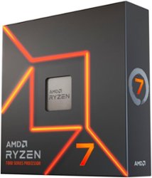 AMD - Ryzen 7 7700X 8-core - 16-Thread 4.5GHz (5.4 GHz Max Boost) Socket AM5 Desktop Processor - Silver - Front_Zoom