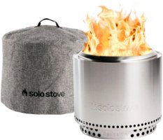 Solo Stove - Bonfire + Stand & Shelter 2.0 Bundle - Stainless Steel - Front_Zoom