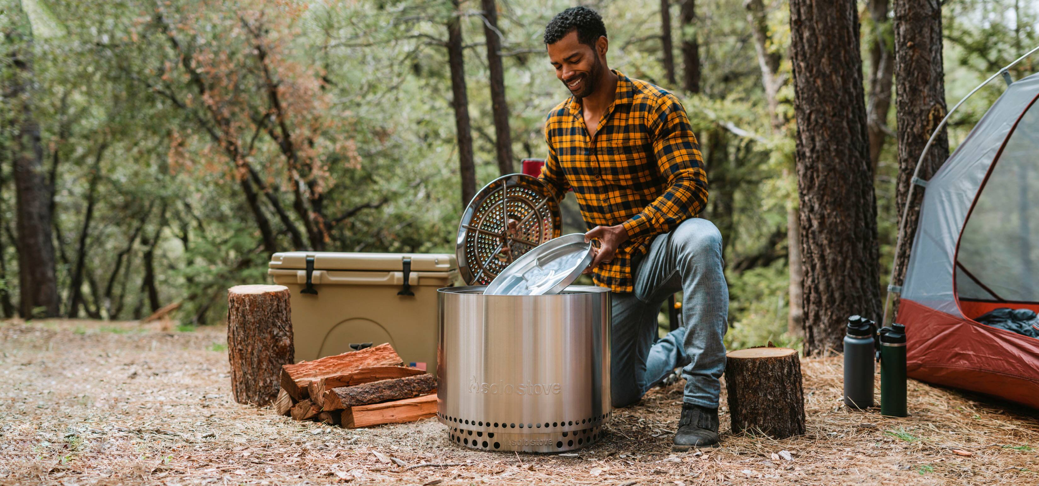 Alt View 13. Solo Stove - Bonfire + Stand & Shelter 2.0 Bundle - Stainless Steel.