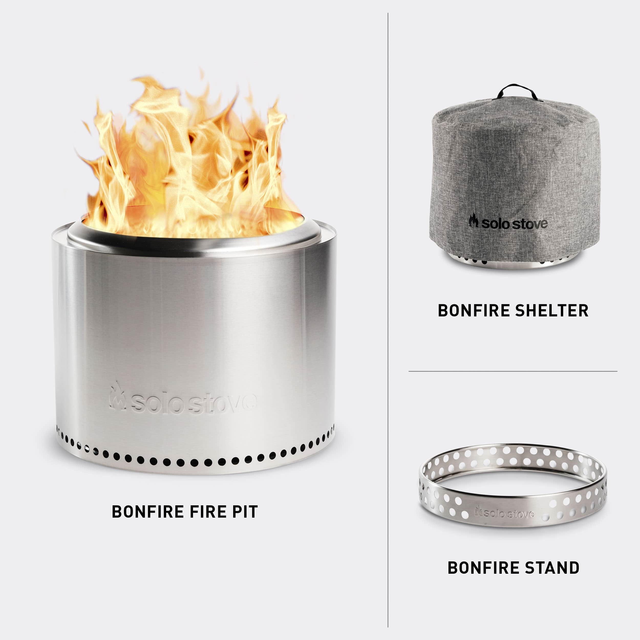 Alt View 23. Solo Stove - Bonfire + Stand & Shelter 2.0 Bundle - Stainless Steel.