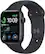 Front. Apple - Apple Watch SE 2nd Generation (GPS + Cellular) 44mm Aluminum Case with Midnight Sport Band - M/L - Midnight.
