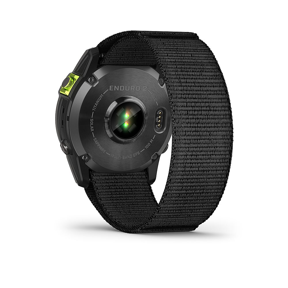 Back. Garmin - Enduro 2 GPS Smartwatch 51mm Fiber-Reinforced Polymer with Titanium Rear Cover - Carbon Gray.
