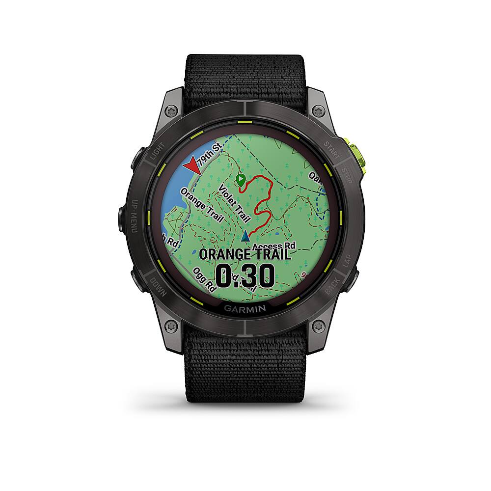 Alt View 3. Garmin - Enduro 2 GPS Smartwatch 51mm Fiber-Reinforced Polymer with Titanium Rear Cover - Carbon Gray.