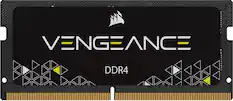 Front. CORSAIR - VENGEANCE Series 16GB (1x16GB) DDR4 3200MHz C22 SODIMM Laptop Memory - Black.