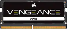Front. CORSAIR - VENGEANCE 32GB (1x32GB) DDR5 4800MHz C40 SODIMM Laptop Memory - Black.
