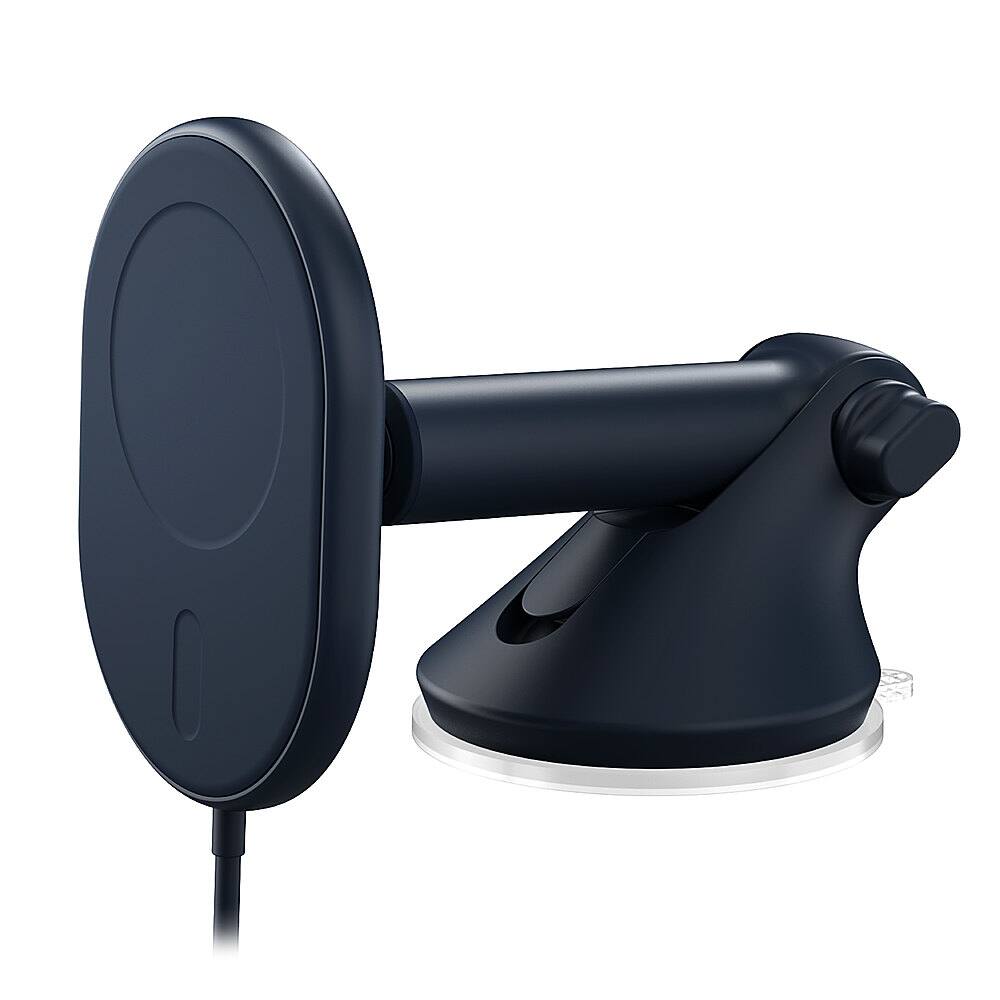 Alt View 12. iOttie - Velox MagSafe Compatible Magnetic Wireless Charging Dash & Windshield Mount - Dark Blue.