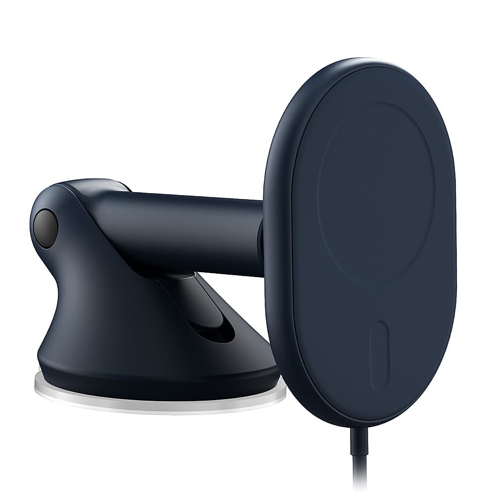 Alt View 15. iOttie - Velox MagSafe Compatible Magnetic Wireless Charging Dash & Windshield Mount - Dark Blue.