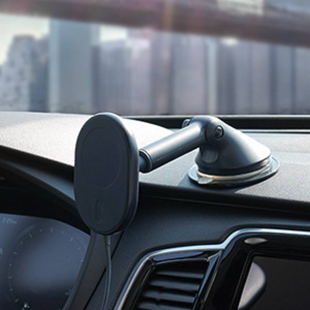 Alt View 17. iOttie - Velox MagSafe Compatible Magnetic Wireless Charging Dash & Windshield Mount - Dark Blue.